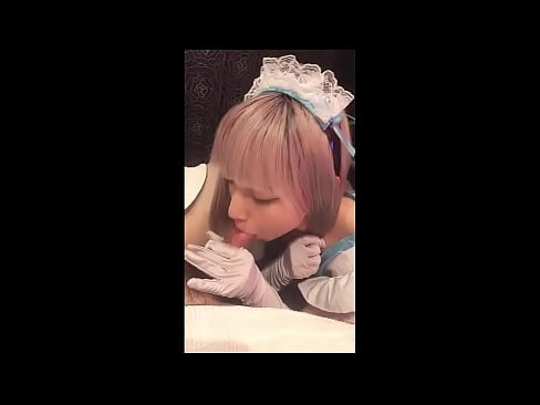 ❤️ Japanese Idol [mayuka], Franse diensmeisie kostuum, deel 1, blowjob en ruk af met lotion ☑ Porno by ons